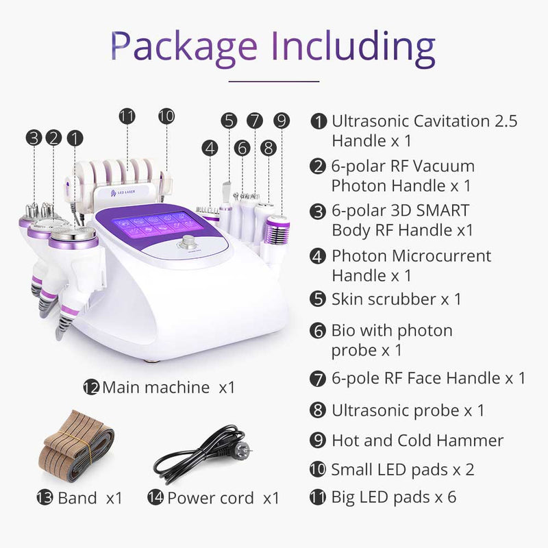 Máquina facial para eliminar puntos negros y depurador de piel con cavitación de 2,5 RF Aristorm 40K