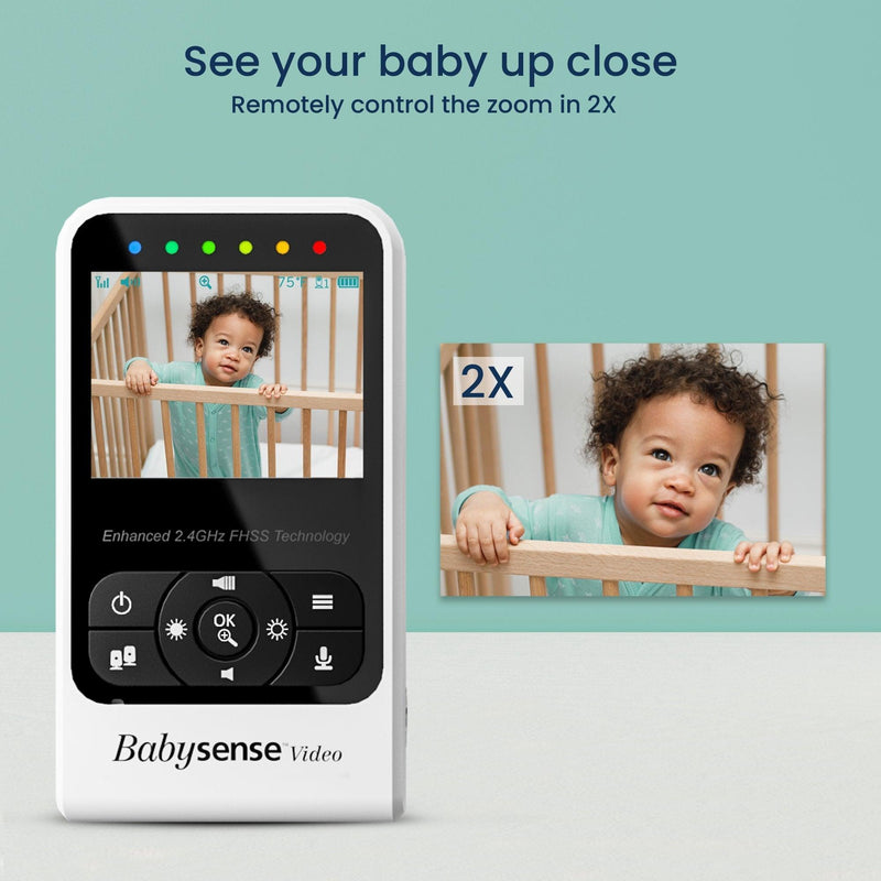 Babysense 7 y V24: paquete de monitor de video para bebés con detección de movimiento y alertas de seguridad