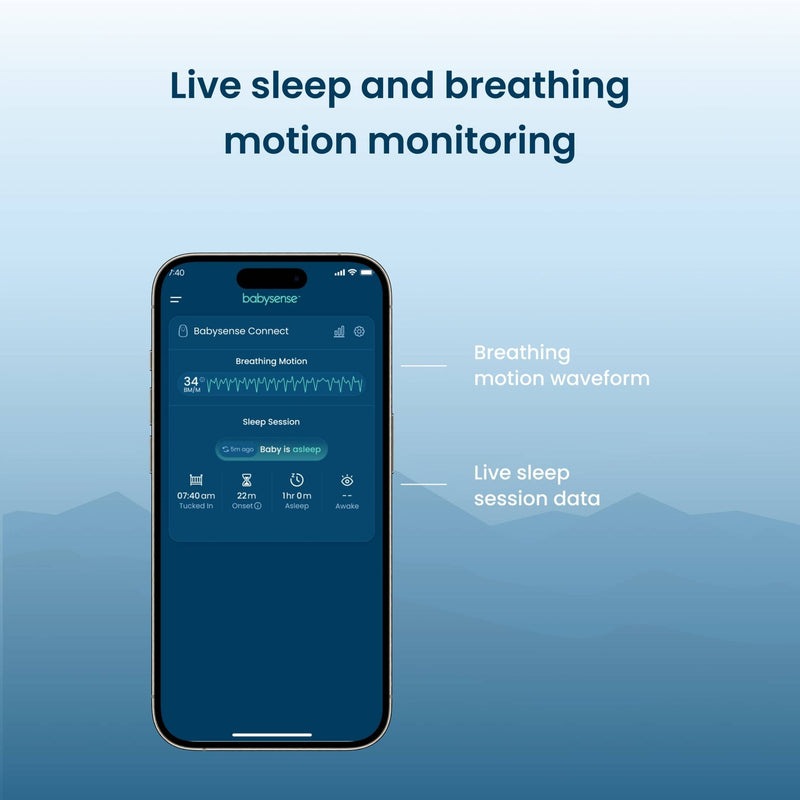 Monitor de sueño Babysense Connect: movimiento respiratorio del bebé con análisis del sueño