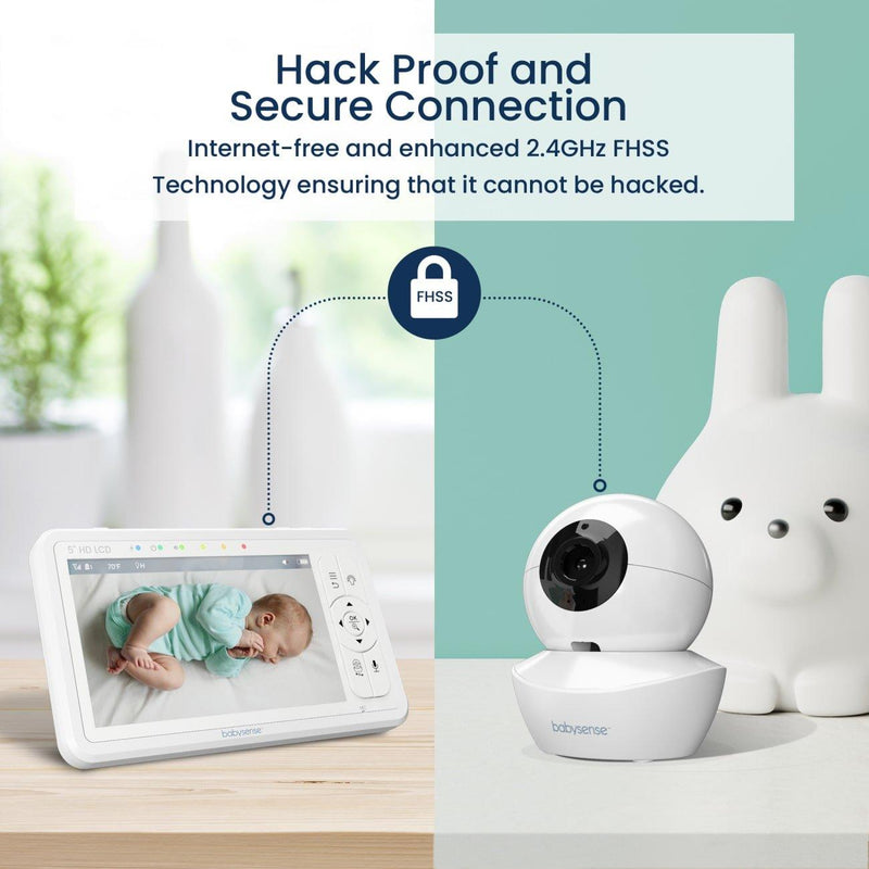 Babysense True Sleep: monitor de vídeo para bebés con detección de movimiento y respiración y alertas de seguridad, 1 o 2 cámaras 