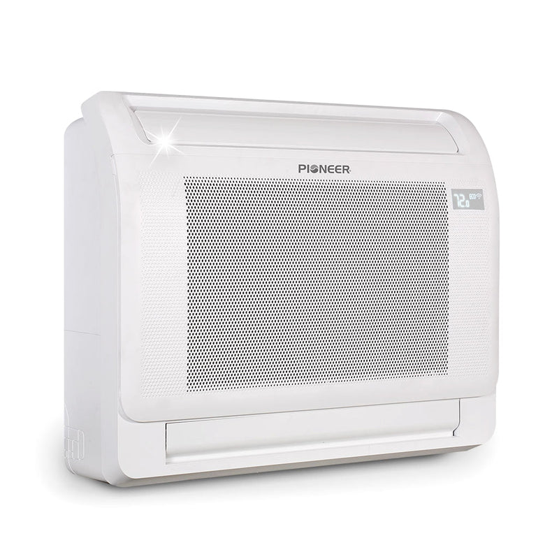 Sistema de aire acondicionado con bomba de calor Pioneer® de consola de piso de 18 000 BTU, 22,4 SEER2, minisplit Inverter++, Energy-Star, 230 V