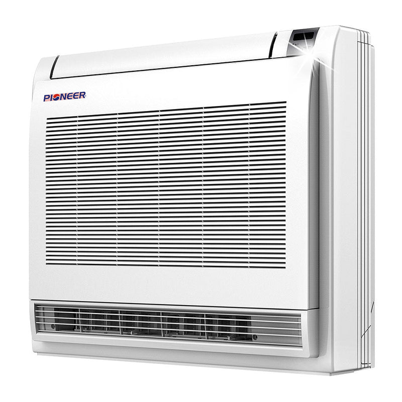 Sistema de aire acondicionado con bomba de calor Pioneer® de consola de piso de 12 000 BTU, 22,7 SEER2, minisplit Inverter++, Energy-Star, 230 V