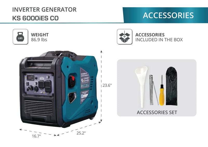 KS 6000iES CO Gasoline Generator