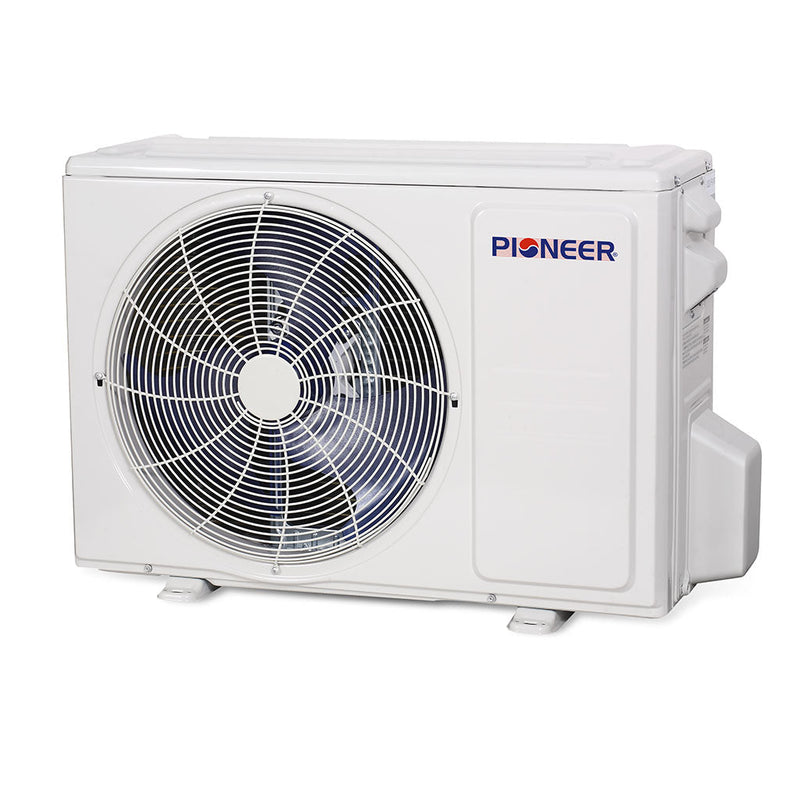 Sistema de aire acondicionado con bomba de calor minisplit de casete compacto de 8 vías Pioneer® de 9000 BTU, 20 SEER, 115 V SEER, conjunto completo