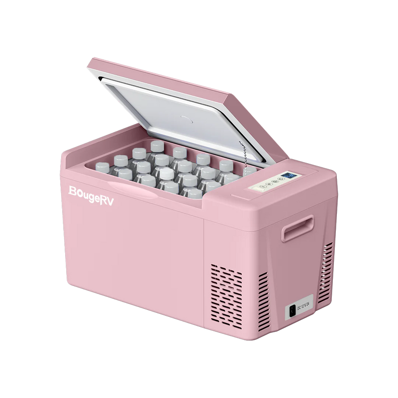 BougeRV 12V 23 Quart Pink Mini Fridge