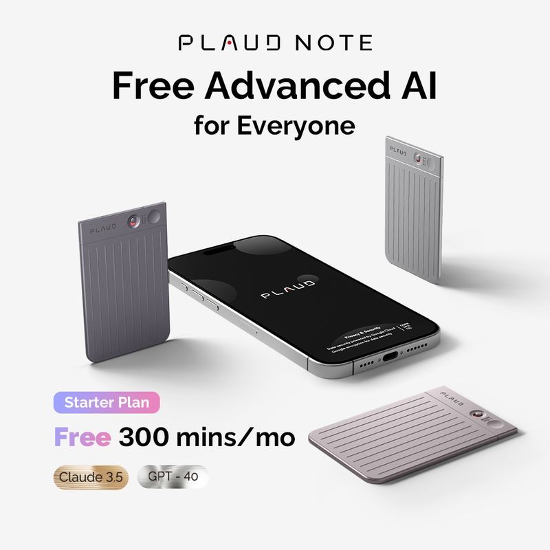 PLAUD Smart AI Voice Recorder Audio Recorder