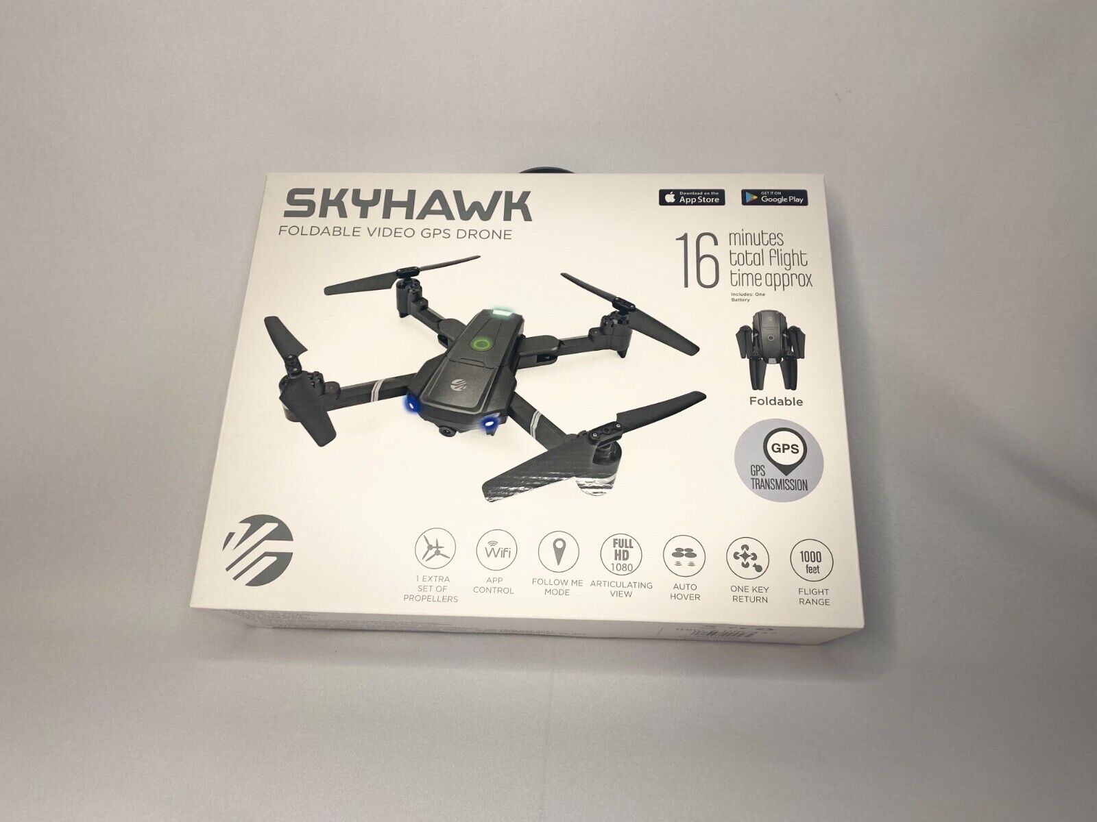 Vivitar Sky Hawk Folding GPS Drone Wellbots