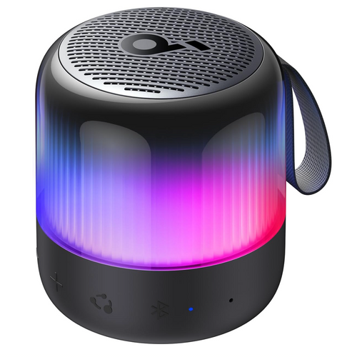 Minialtavoz Bluetooth Soundcore Glow, color negro