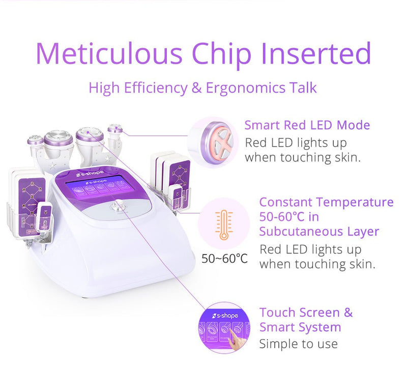 Máquina de cavitación Shape Tactics 5 en 1 de 30 000 rpm con láser Lipo de 160 MW