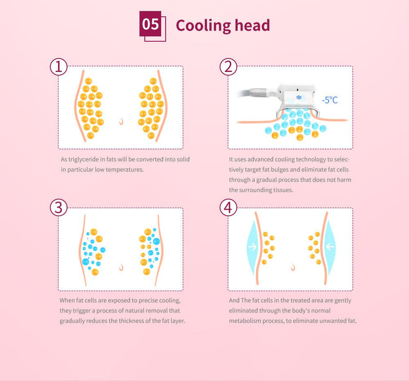 Sistema de enfriamiento por radiofrecuencia al vacío con criolipólisis 5 en 1 Shape Tactics