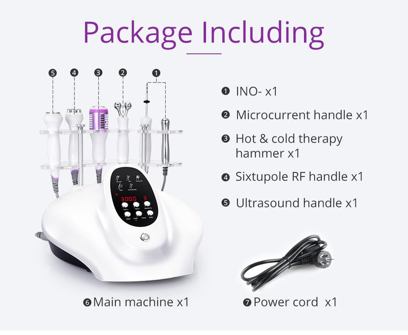 Cuidado facial con calor/frío ultrasónico RF 5 en 1 de Shape Tactics 