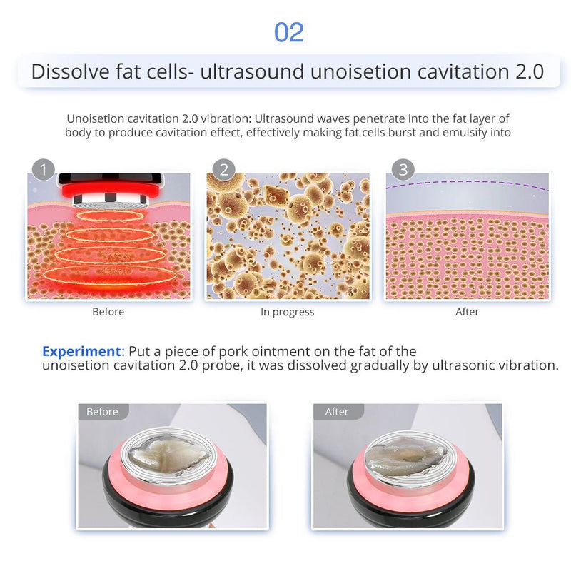 Shape Tactics 7 in 1 40K Ultrasonic Cavitation RF Hot Cold Bio Machine