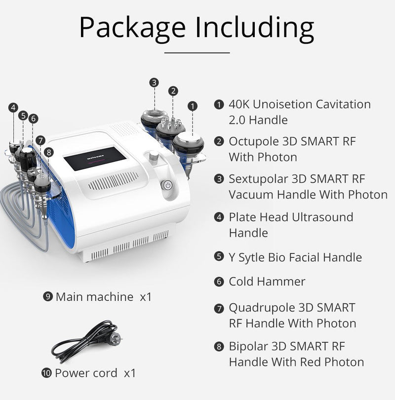 Dispositivo de cavitación RF con martillo frío/calor 8 en 1 Shape Tactics