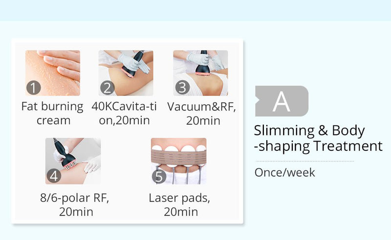 Cavitación por vacío RF para adelgazar el cuerpo 9 en 1 Shape Tactics