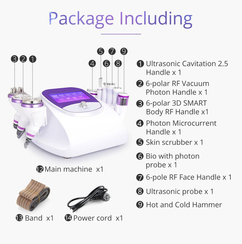 Máquina de cavitación RF 3D inteligente 9 en 1 de Shape Tactics