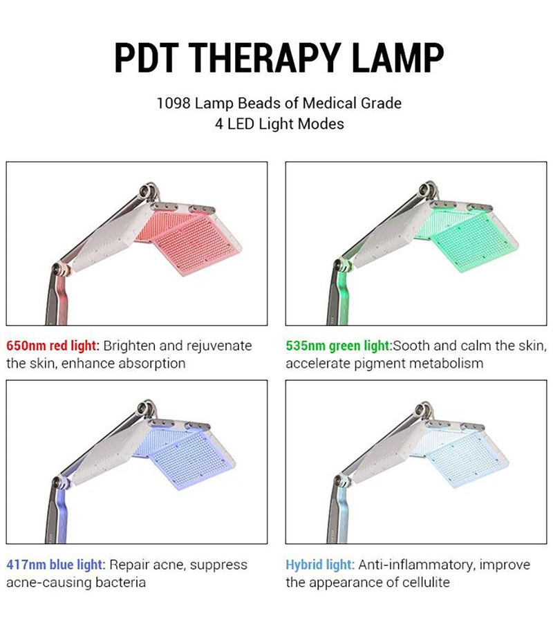 Dermoabrasión hidroeléctrica avanzada 14 en 1 con terapia de luz PDT de Shape Tactics