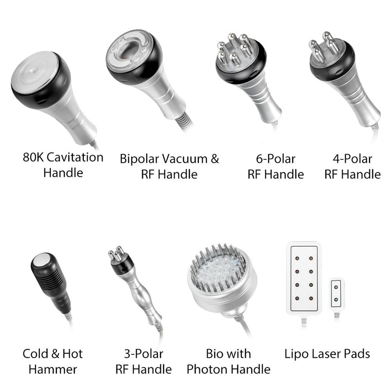 Shape Tactics - Sistema avanzado de cavitación y vacío RF de 80k 9 en 1 con liposucción láser