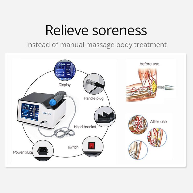 Máquina de terapia de ondas de choque radiales de fisioterapia avanzada Shape Tactics
