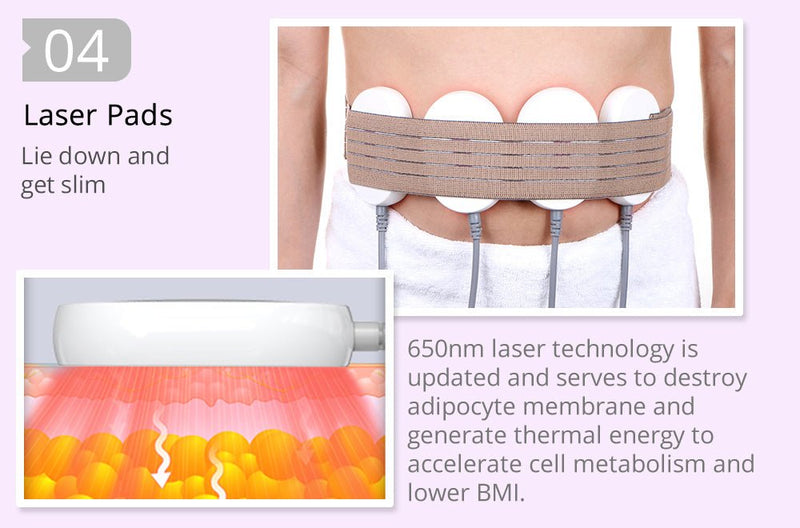 Dispositivo de adelgazamiento con láser lipo de 5 MW y cavitación por vacío Shape Tactics 