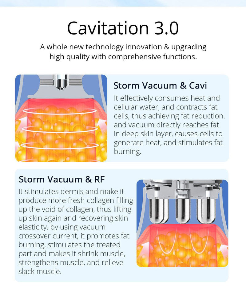 Shape Tactics: sistema avanzado de adelgazamiento por cavitación RF 3.0 de CaVstorm