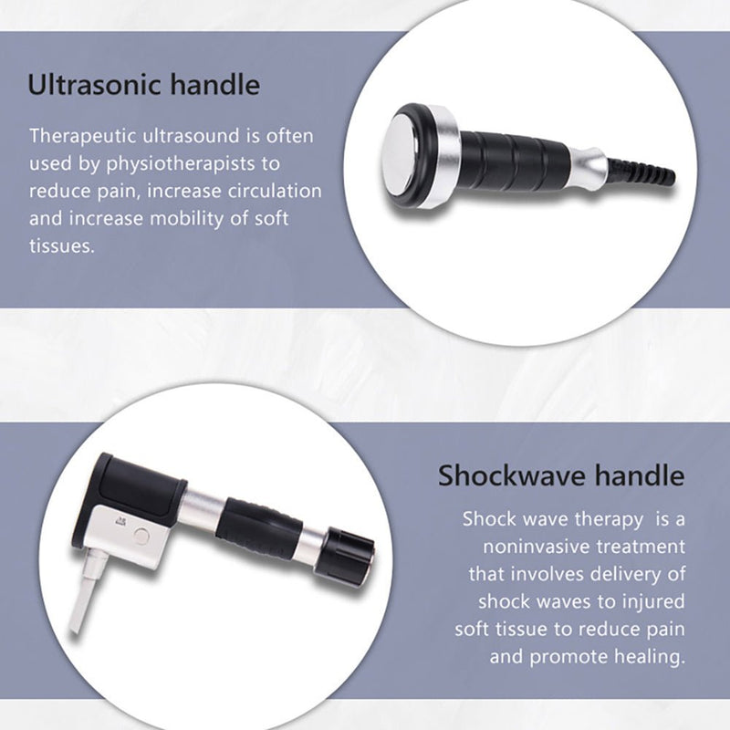 Máquina de ondas de choque 2 en 1 para aliviar el dolor y moldear el cuerpo Shape Tactics