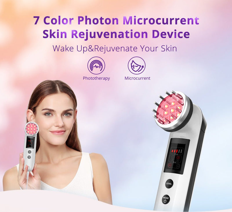 Dispositivo de belleza con microcorriente para el cuidado facial con LED de fotones Shape Tactics