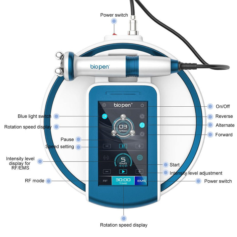 Tácticas de forma: máquina de terapia de luz azul con microcorriente RF EMS 