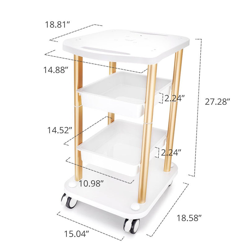 Shape Tactics - Carrito con ruedas para almacenar y organizar equipos de spa y salón de belleza