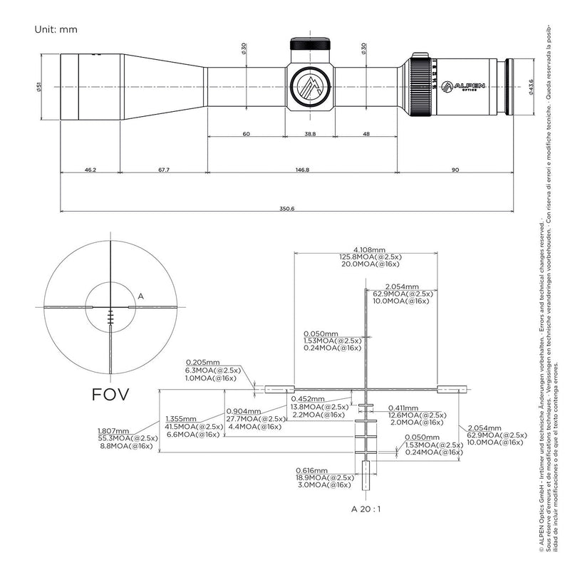 XP 2.5-16x42 A4 Riflescope with SmartDot