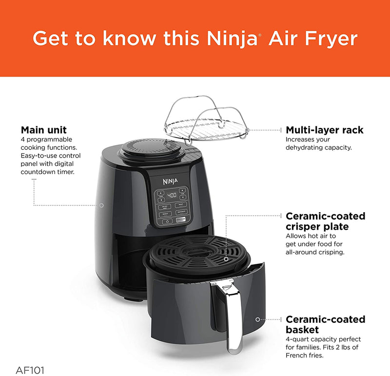 Ninja AF101 4 qt Air Fryer - Black for sale online