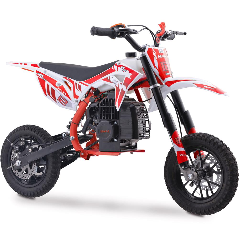 MotoTec Villain 52cc 2 Stroke Kids Gas Dirt Bike Free Shipping