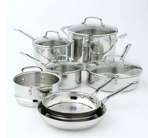 NEW Cuisinart Chef's Classic Stainless Steel 11 Piece Cookware Set